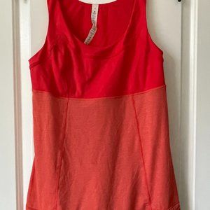Lululemon Tame Me Orange Tank Top with Cinch Waist